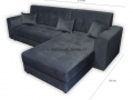 sofá chaise a medida gris gamuza
